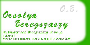 orsolya beregszaszy business card