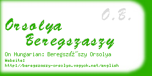 orsolya beregszaszy business card